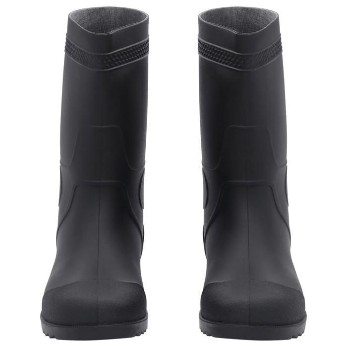 VidaXL Bottes de pluie noir taille 38-46 PVC