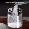 Ru Han Square Glass Spice Jars with Spoons - Set of 3