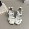 Fashion Korean Version Sweet Style Bow Knot Small Leather Shoes 2025 New Cute Princess Style Mary Jane Shoes