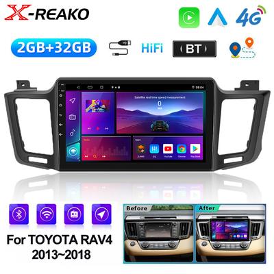 Android 12 Auto Car Radio For Toyota RAV4 RAV 4 2013 2014 2015 2016 2017 2018 Multimedia Player 4G 2GB+32GB Carplay 2din GPS Stereo Autoradio