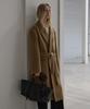 Themargot Alpaca Wool Hair Double Coat_Black