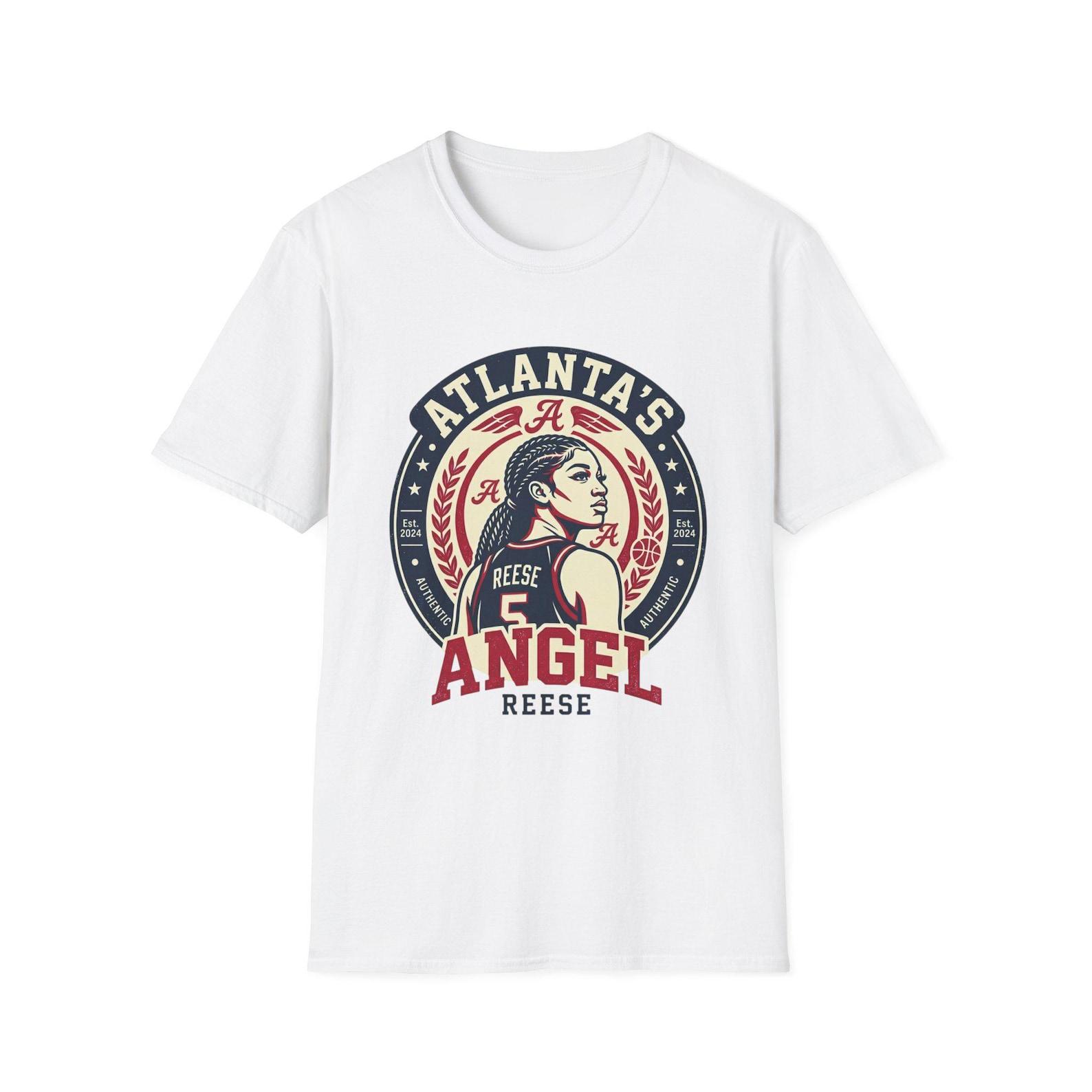 Atlanta s Angel Reese T-Shirt | Basketball Player Portrait, Team Mom Tee XL
