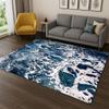 Blauer Meereswellen Landschaft Teppich für Schlafzimmer Wohnzimmer Sofa Spielzimmer Fußmatte Heimdekoration, Kinder Spielbereich Teppich Rutschfest Geschenk