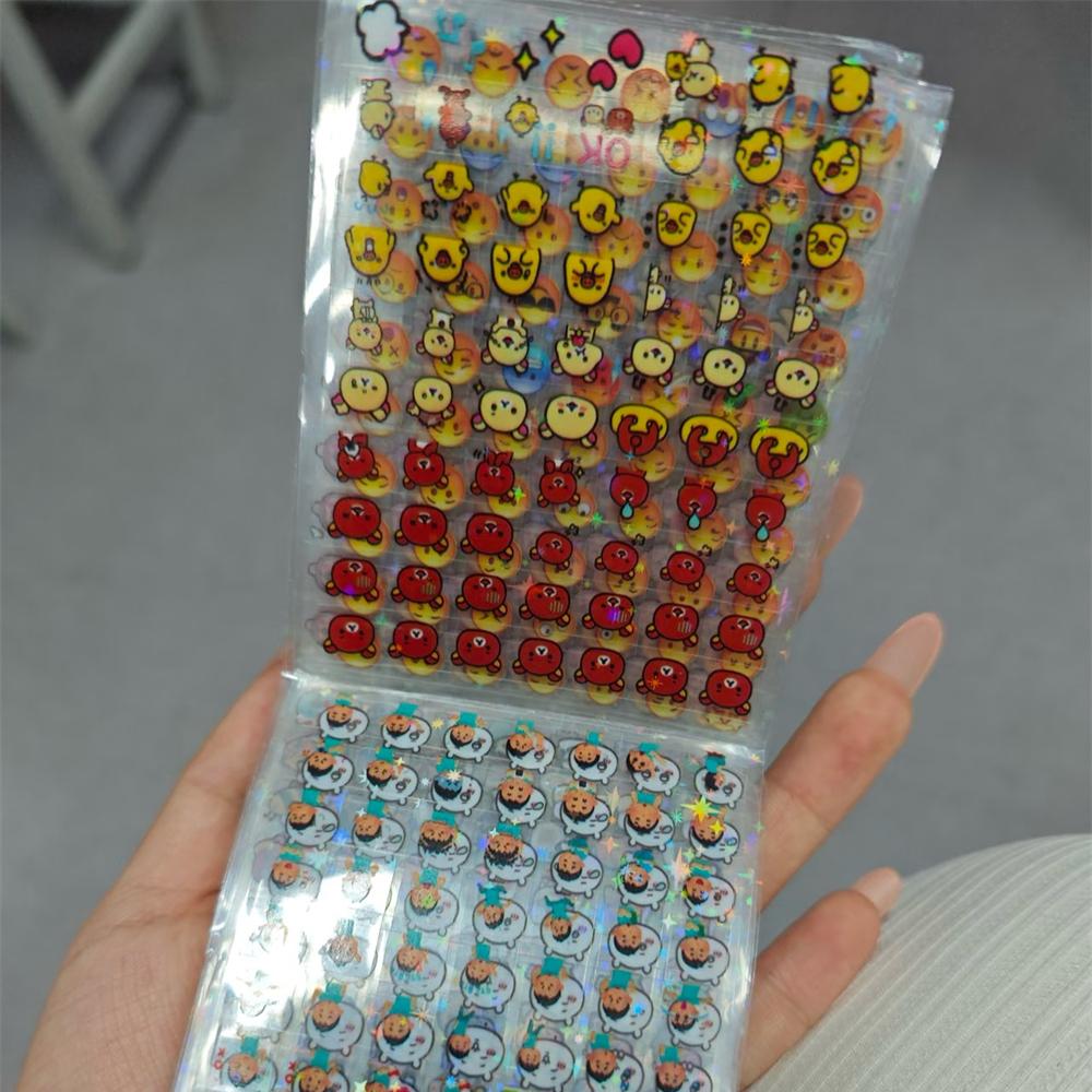 25Pcs 1750 Stickers MINI Cute emoji Cube Transparent Stickers PET DIY Scrapbooking Decor Sticker Phone Decal Journaling