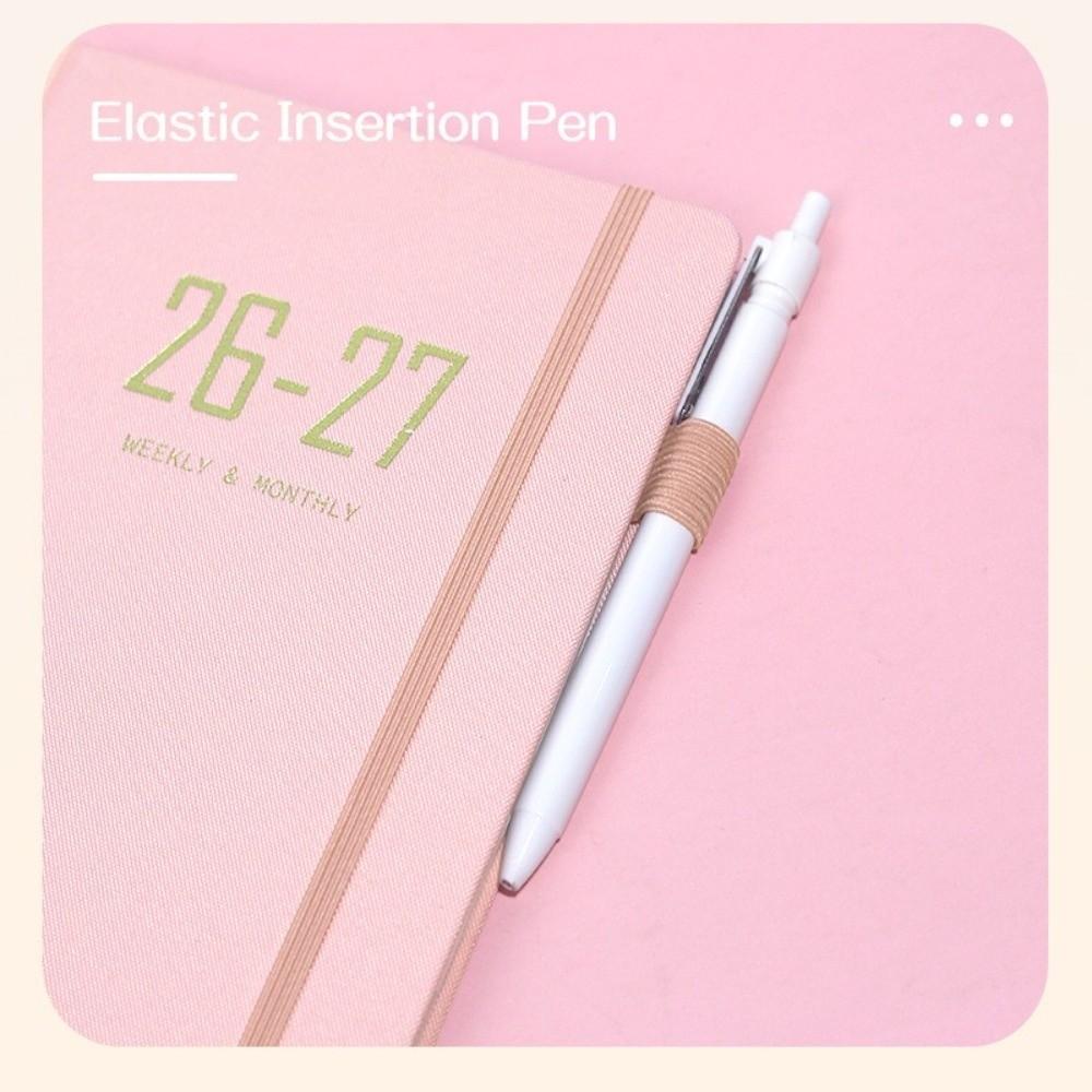 with Strap 2027 A5 Planner Notebook Daily Planning A5 Size Hardcover Journal Notebook Journal Writing Fabric Notebook