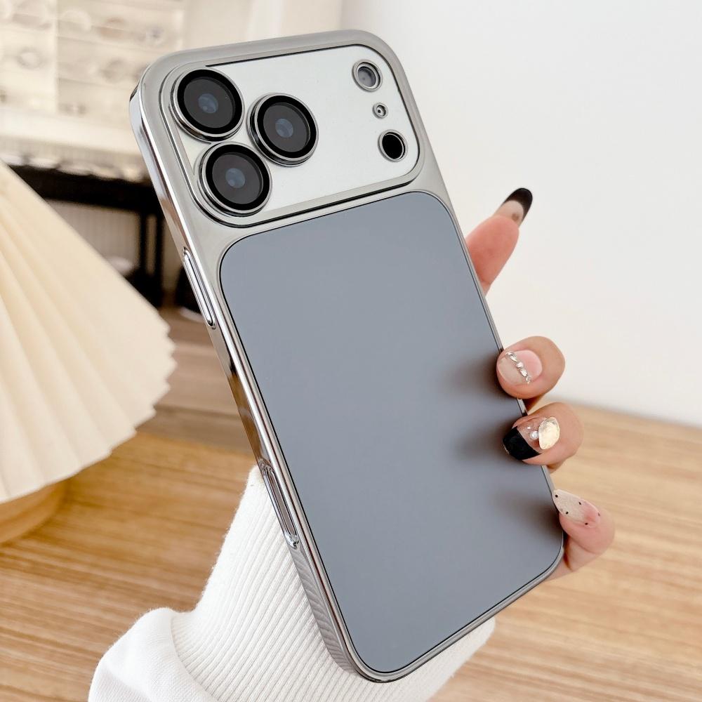 Luxury Plating AG Matte Glass Back Phone Case For iPhone 14 15 16 17 Pro Max Full Lens Camera Protection Shockproof Hard Cover