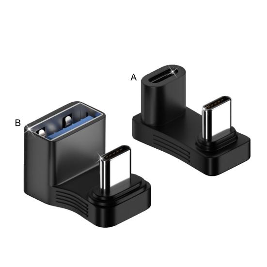 100W Type-C Otg Adapter Shape Resolution 10Gbps Data High Speed 4K Transfer U 180 Degree Angled