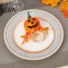 Holiday Table Setting Decor Halloween Napkin Ring, Pumpkin, Eyeball, Spider, Skull Holder Durable Rings for Dinner Decor, Party Supplies Ring