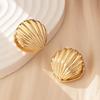 Small Shells Shaped Metal Earring Sweet Cool Studs Earring Cartilage Jewelry