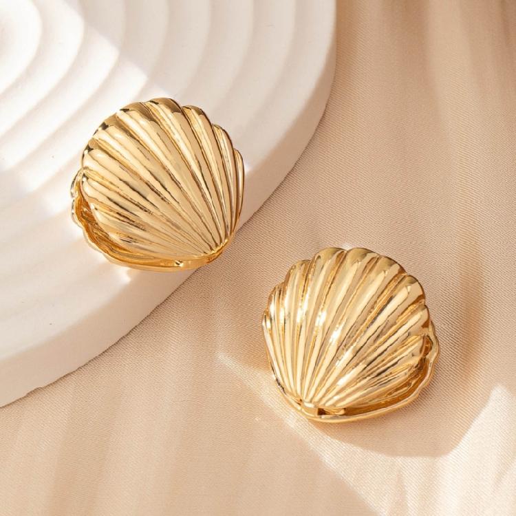 Small Shells Shaped Metal Earring Sweet Cool Studs Earring Cartilage Jewelry