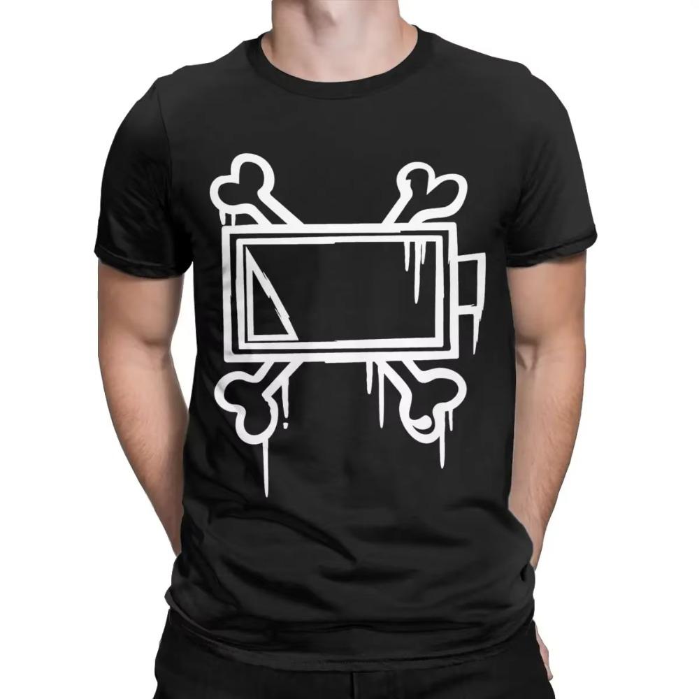 Uzi Doorman Bone Batttery T-Shirts Men Fashion Cotton Tee Shirt Round Collar Short Sleeve T Shirts Party Clothing