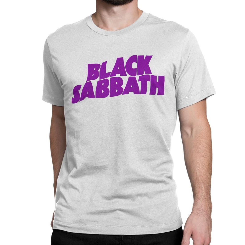 Svart Heavy Metal Sabbaths T-shirt Herr Dam Ren Bomull Nyhet T-shirts Rund Hals Rock T-shirt Kortärmad Kläder 4XL 5XL