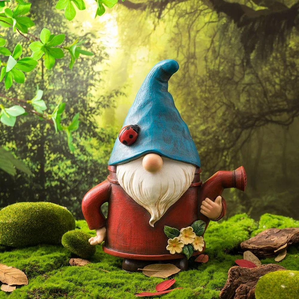 Cartoon Gnome Dwarf Flower Pot Cute Hydroponic Flower Holder Dwarf Statue Vase  Desktop