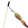Cat Teasing Wand with Burlap, Feather, and Bell - Self-Entertainment Toy for Boredom Relief