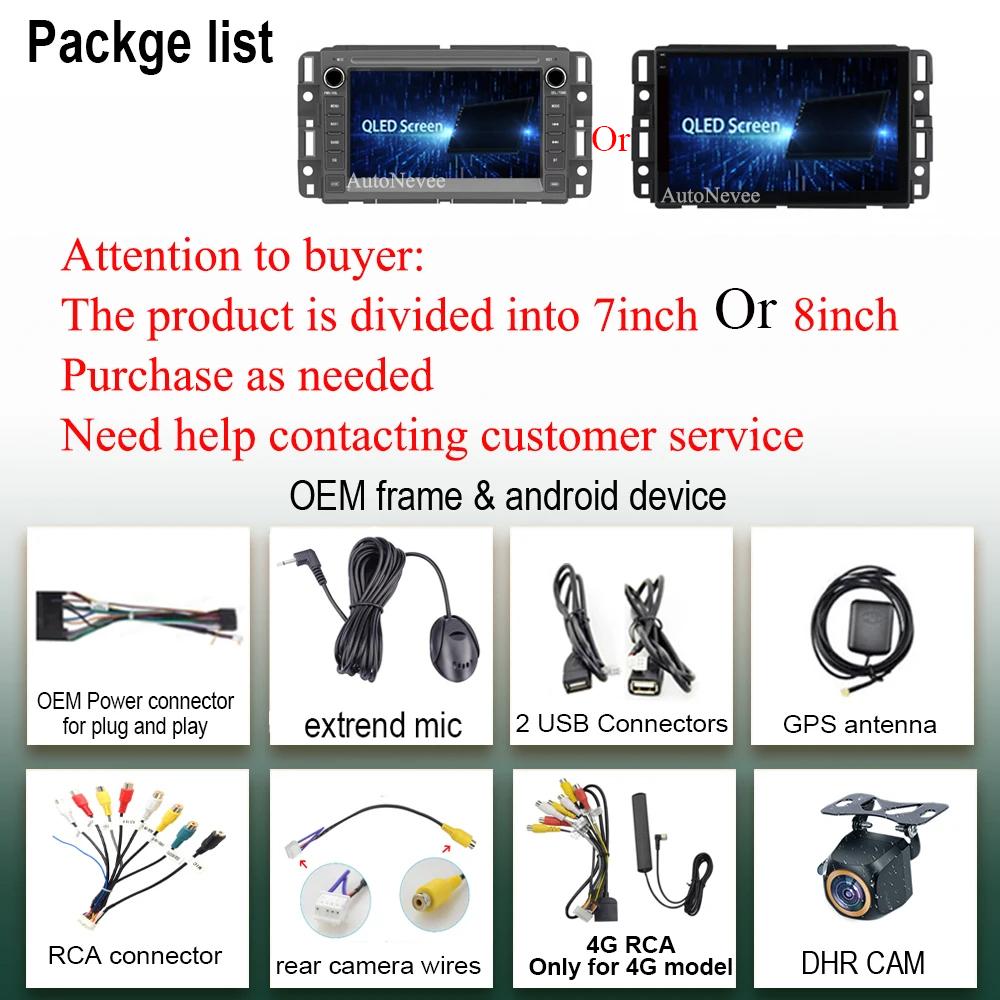 Android For Chevrolet Silverado Impala GMC Yukon Acadia Sierra Car GPS Multimedia DVD Touch QILED Screen Auto Stereo WIFI BT