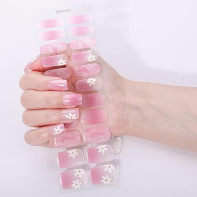 Gel-Nagel-Schönheitsstreifen Kein UV-Gerät erforderlich Französische Designs Nageldekoration für Frauen Schnelle Nageldekoration