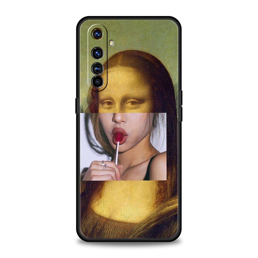 Чехол для Realme 12 11 10 9 8 5G 7 6 GT5 GT3 GT2 Pro Plus C21 C11 C25 C35 GT Neo 2 3 3T 5 Эстетика обложки Дэвид Мона Лиза Realme C25