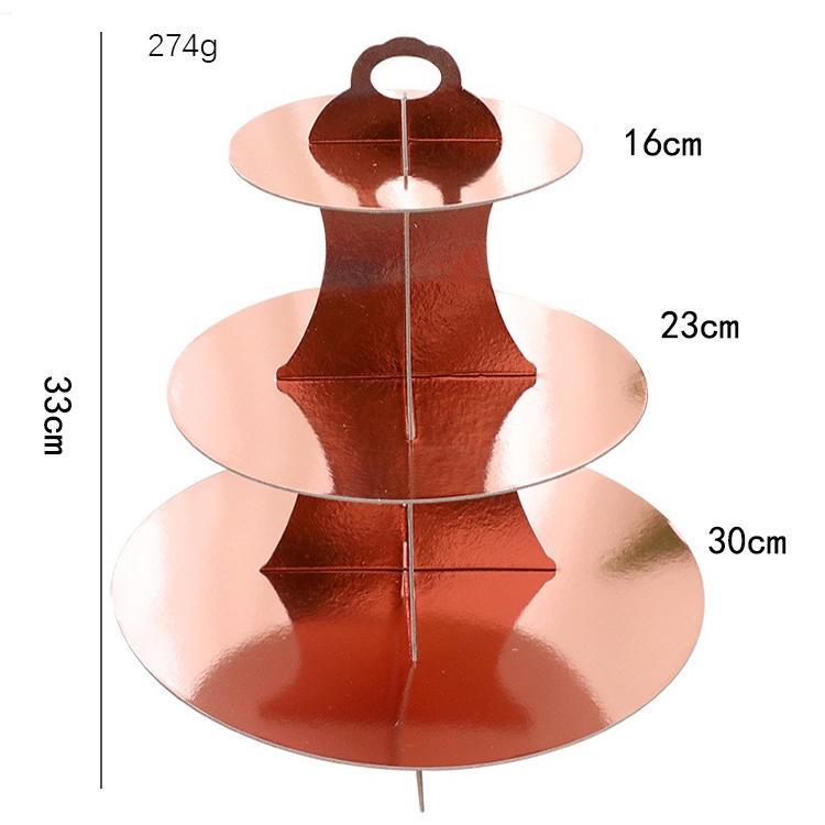 Gold Party Tableware Set: Rose Gold Plates, Cups, Straws, and Cake Dishes