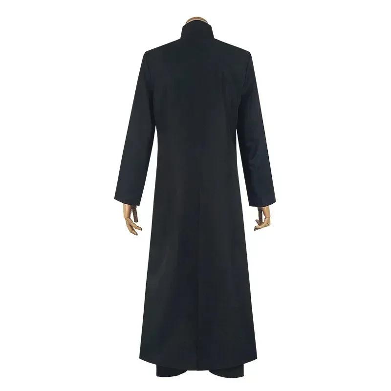 Matrix Cosplay Kostume Neo Trench Coat Black Cosplay Costume Halloween Party Costumes for Men Cos Play Prop Accessories