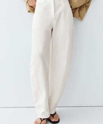 Masimodutti Cotton Cargo Style Pants