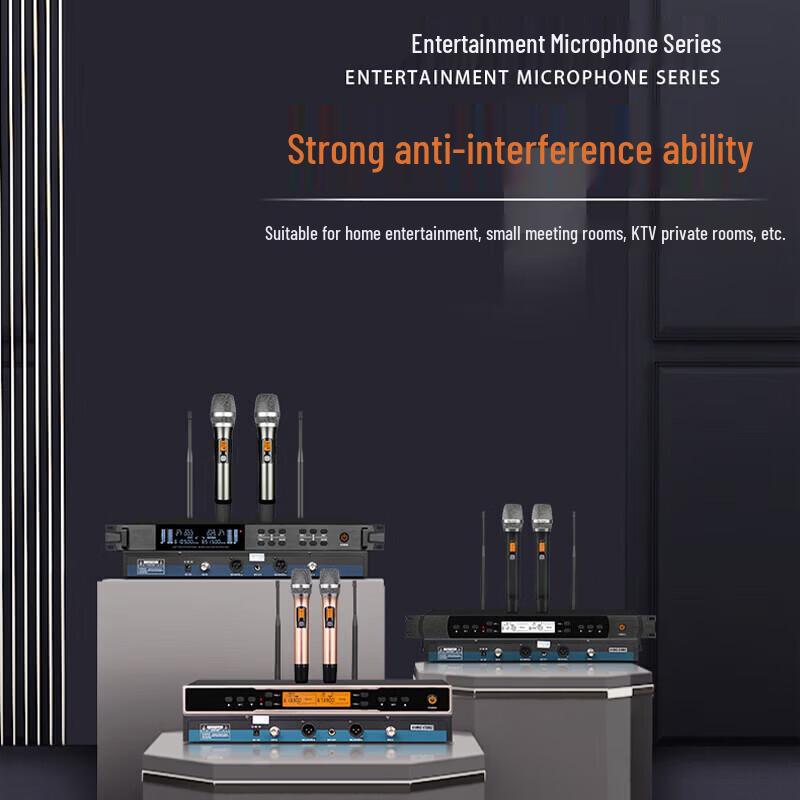 Xun Er Wei UD-330 Professional Wireless Dual Handheld Microphone System (CN Version)