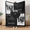 Acdc Back Black Blanket Soft Throw Blanket For Home Bedroom Bed Sofa Travel Office Solid Christmas Blanket