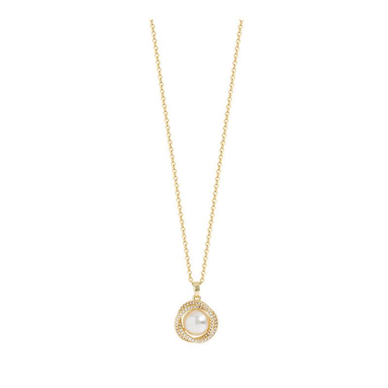 Elegant French High-End Pearl Pendant Necklace for Women