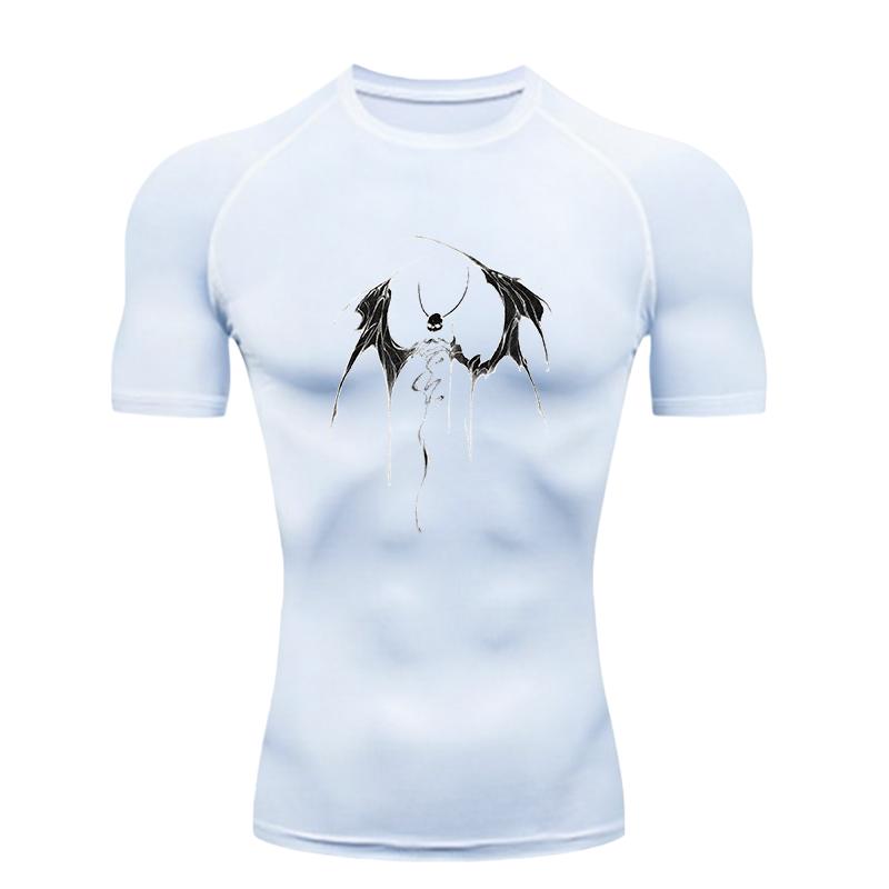Dragon Skeleton  Men's Sports T-shirt Training Fitness Compression Workout T-Shirt Rashgard Tops Tee Short Sleeve T-Shirt