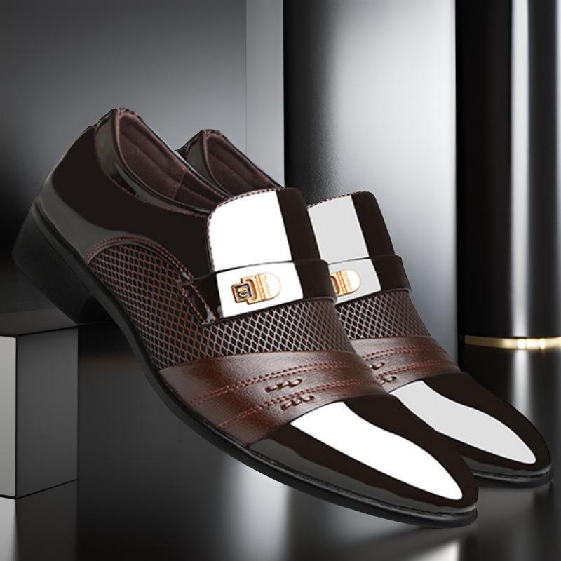 Men's Large Size British Casual Leather Shoes – 2024 Spring & Autumn Business Formal Collection