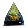 Pyramid Orgonite + Led Lamp Base 5Cm Crystal Stones Amulet 5Cm Hx14