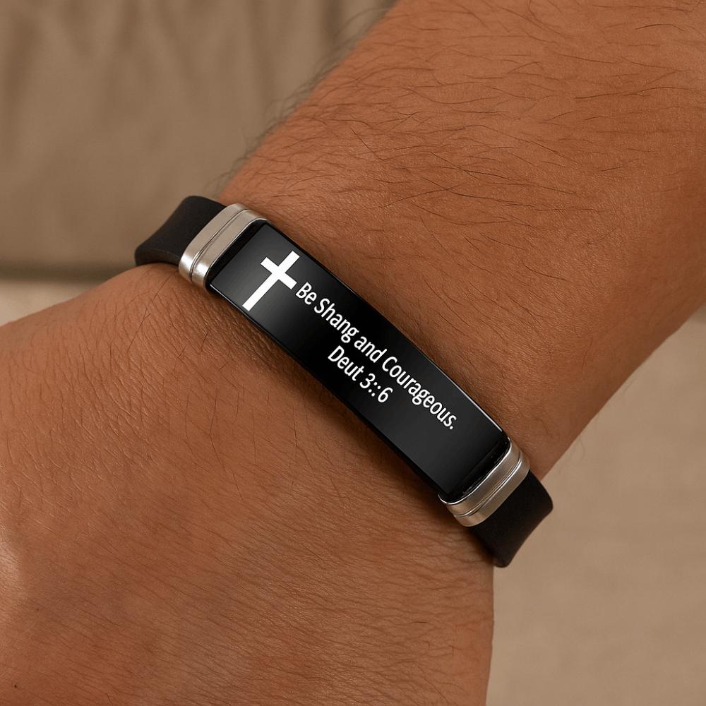 ID Wristband Family Friendship Bracelet Cross Design Christian Bracelet  Religious Gifts