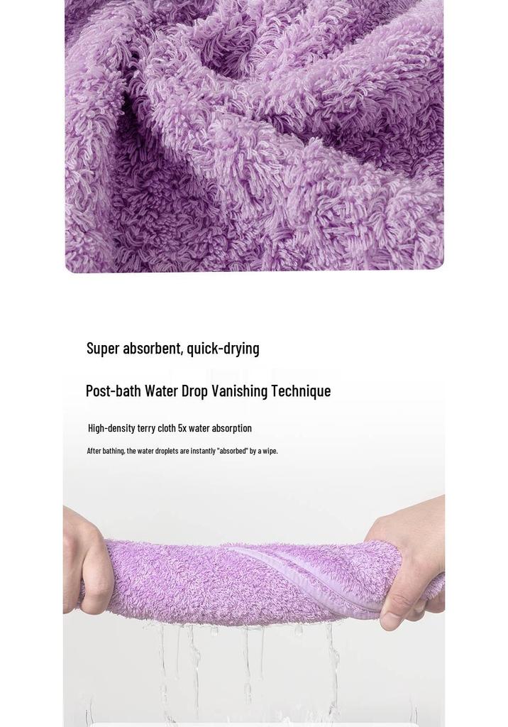 Antibacterial Mold-Resistant Absorbent Lint-Free Unisex Cotton Towel Set