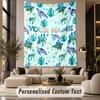 Ocean Mermaid (225) Theme Personalized Tapestry Custom Name Text Wall Hanging Tapestry Home Background Decoration