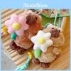 Picking Flower Groundhog Plush Pendant Cute Cartoon Animal Keychain Small Gift