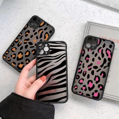 Fashion Leopard Pattern Case For IPhone 18 12 11 Pro Max XS Max XR X 13 12 Mini 7 8 Plus SE2020 Matte Bumper Shockproof Clear Cover