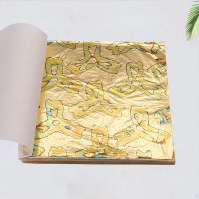 50 Sheets Foils Multifunction with Patterns Self Nail Rolled Gold for DIY Crafts Paintings
