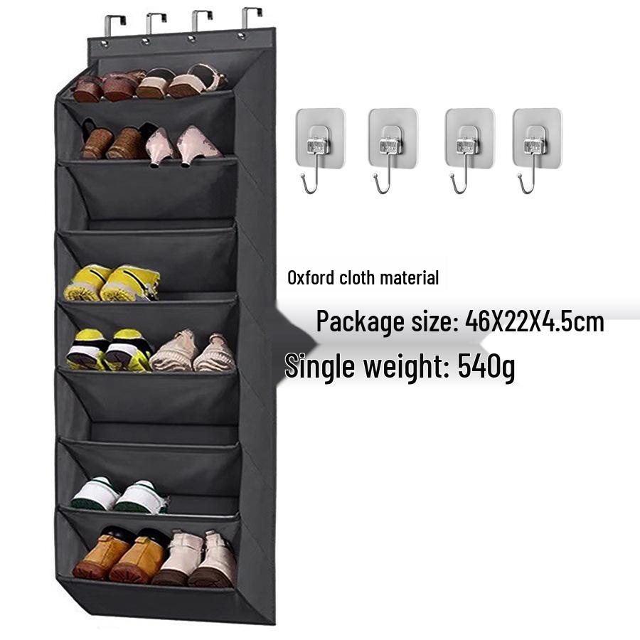 Wall-Mounted Multi-Layer Foldable Shoe and Sundry Storage Bag