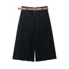 Araltay New Arrival Fashion Style Women's Clothing Fashion All-Match Long Pleated Belt Bermuda Shorts 8288723