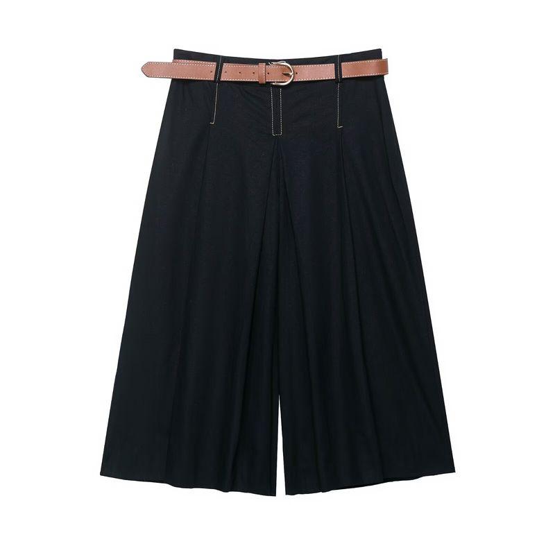 Araltay New Arrival Fashion Style Women's Clothing Fashion All-Match Long Pleated Belt Bermuda Shorts 8288723