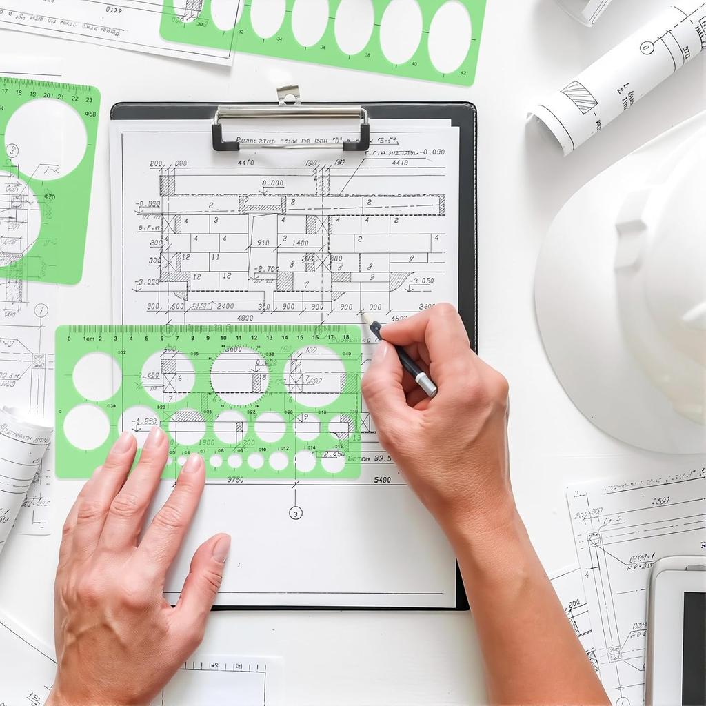 3Pcs Circle Template, Circle Template for Drawing 3 Sizes Circle Stencil Templates for Drafting, Circle Drawing Tool for Office, School, Drawing
