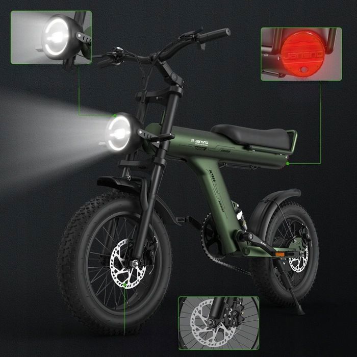 Electric Bike - JANSNO - X90 - 750W - 48V 14Ah Battery - 45KM Range - Max Speed 52km/h