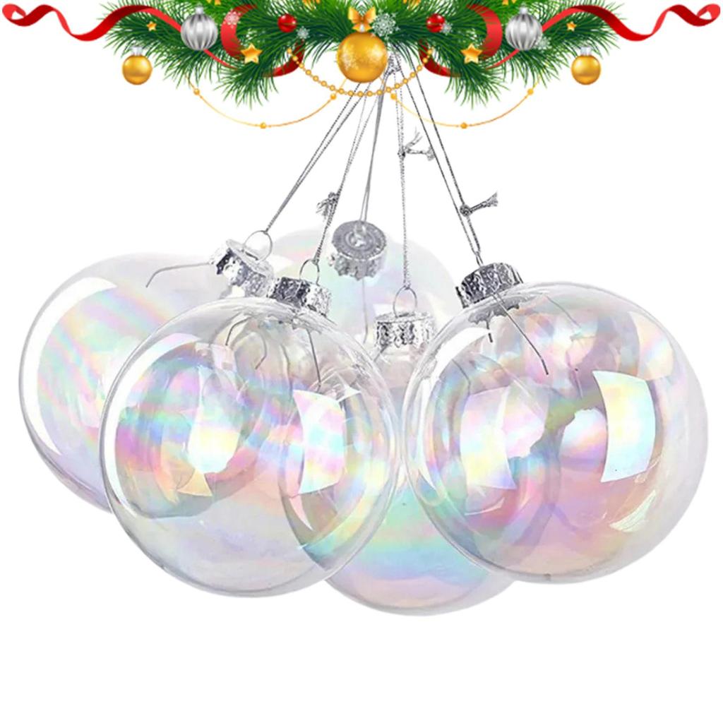 Christmas Tree Balls 6 Pieces Shatterproof Iridescent Festive Bulbs Christmas Tree Decorations For Home Decor Indoor Outdoor