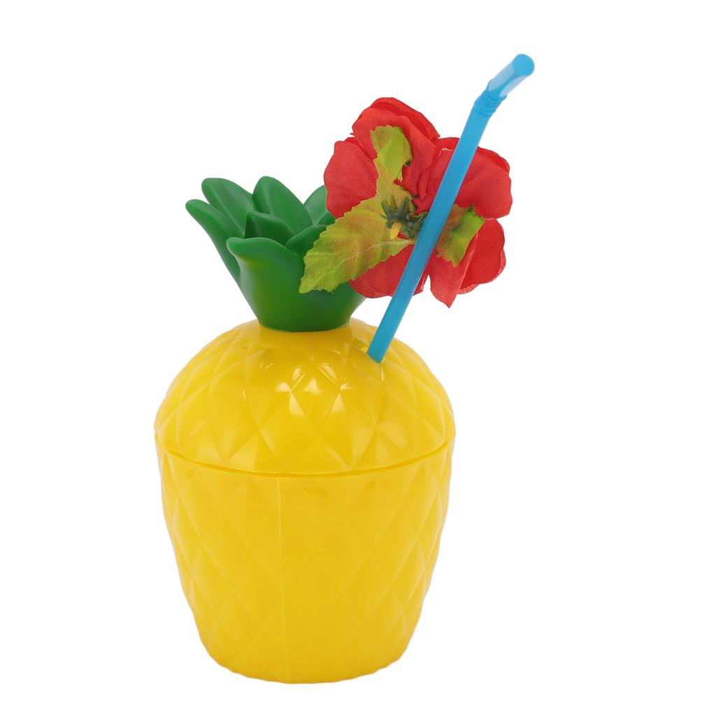 12pcs Hawaiian Party Cups Innovative Stylish Food Grade Drinking Cups with Lids and Straws for Hawai