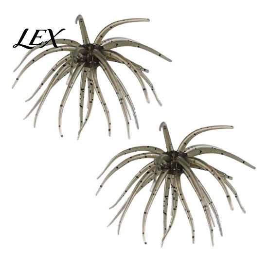 Tear Resistant Soft Baits 2Pcs Bionic Sea Urchin Lure, 11cm/10g Floating Topwater Artificial Durable TPE Lures Bait, Fuzzy Lure for Freshwater