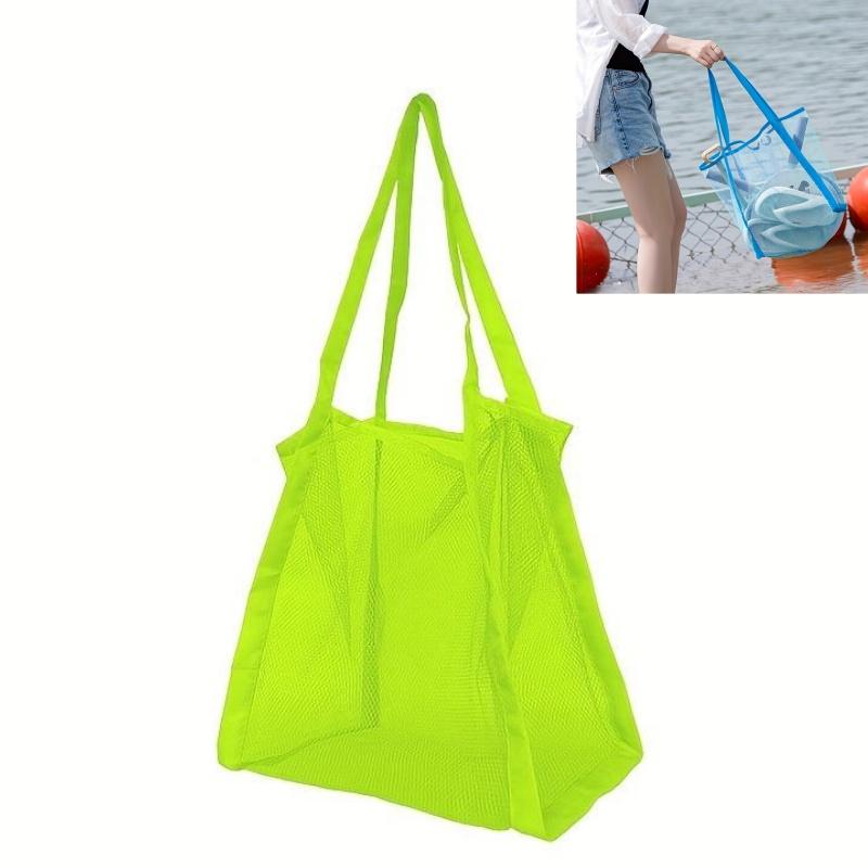 Outdoor Beach Mesh Bag Sand Away Foldable Portable Kids Beach Clothes Bags Toy Storage Sundries Organiser Bag Backpack