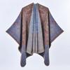 New Retro Cashew Flower Large Shawl Autumn and Winter Women's Imitation Cashmere Thickened Warm Scarf Cape