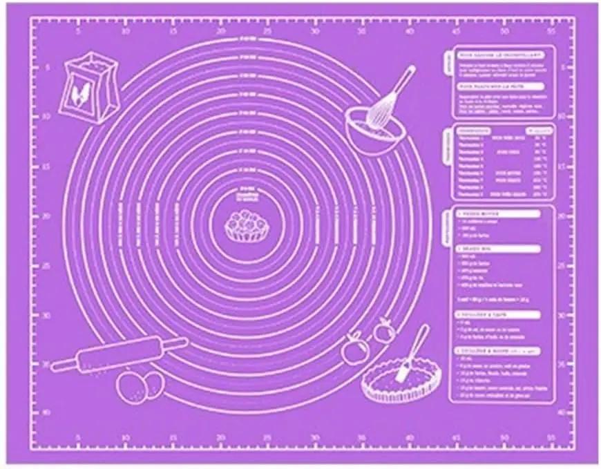 

1 шт. 45X60 Силиконовый коврик Коврик для замешивания со шкалой Метр Коврик для пастилы Кондитерский коврик Кухонный коврик для выпечки Специальный силиконовый коврик