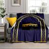Golden Mosque Silhouette Blanket Flannel Blanket for bed, sofa, Camping, Hiking, Picnic Essentials, gift for family Fan gifts