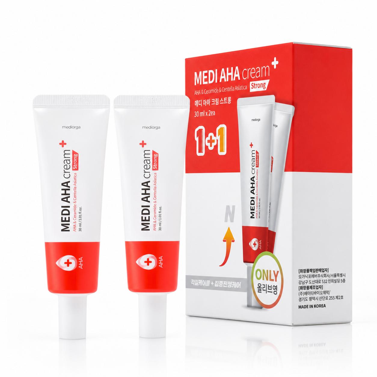 mediorga Medi AHA Cream Strong 1+1 Special Set (30mL+30mL) 30mL+30mL