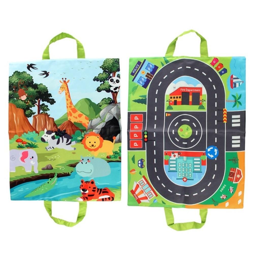 6/9pcs Set with Play Mat Soft Cloth Car Toy Soft Cloth Montessori Toy Sound Paper Rattle Toy Baby